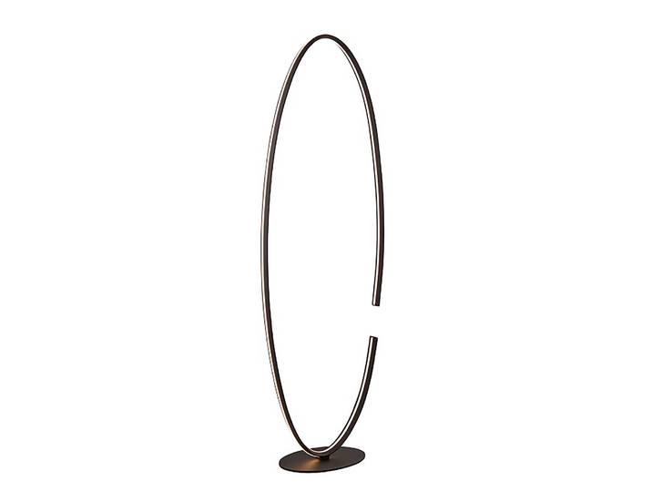 LED-Stehleuchte Loop 19 x 126 x 45cm Schwarz Stahl, lackiert Silikon LED LED-Platine