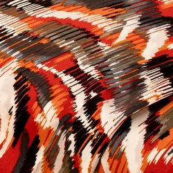Viskose-Blusenstoff "Modern", rot/orange