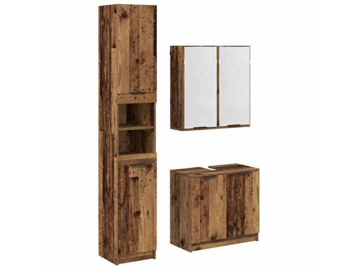 Marron Mobilier de bains - Ensemble de Meubles de Salle de Bain 3 pcs - Bois Ancien m2621