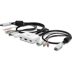 Trendnet TK-215i Tastatur/Video/Maus (KVM)-Switch Weiß