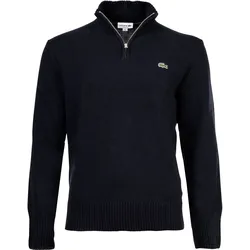 LACOSTE Herren Pullover - Troyer-Kragen, Rippstrick, Wolle Dunkelblau / 3XL
