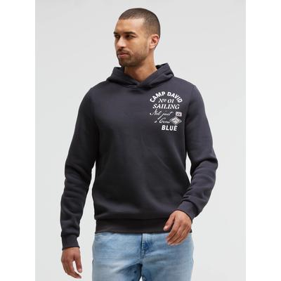 Kapuzensweatshirt CAMP DAVID, Herren, Gr. M, blau, Sweatshirts, mit Artwork