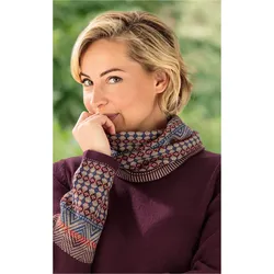 Baumwoll-Mix-Schal in Jacquard beere von DW-Shop, Beere