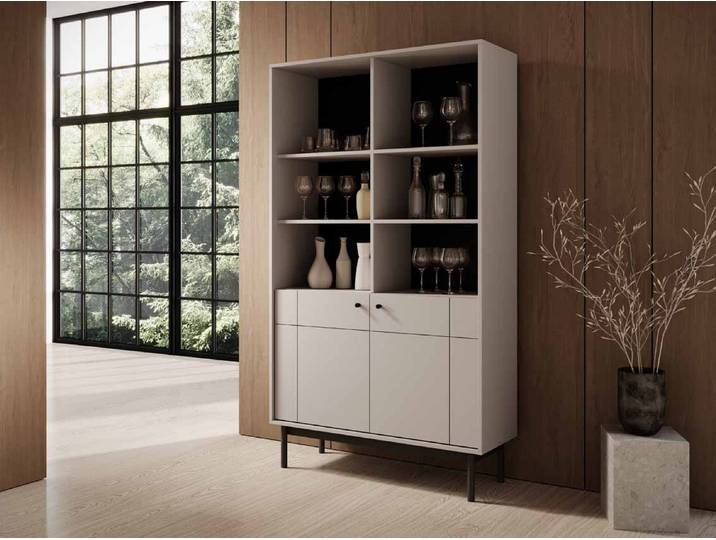 Designer Vitrine Tokyo - Kaschmir - Ohne Glas - Luxusbetten24