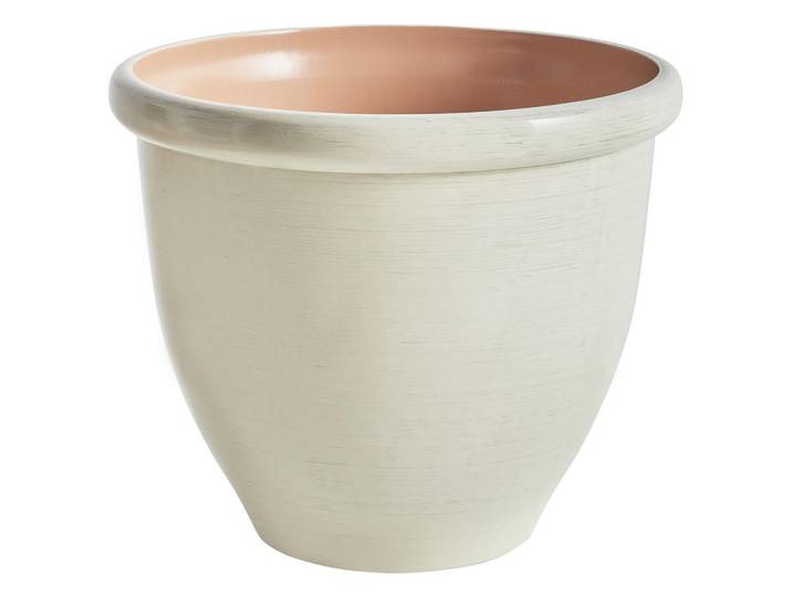 Beliani Blumentopf Beige Tesalia, Kunststoff, 42 cm, Dekoration, Blumen & Blumentöpfe, Übertöpfe