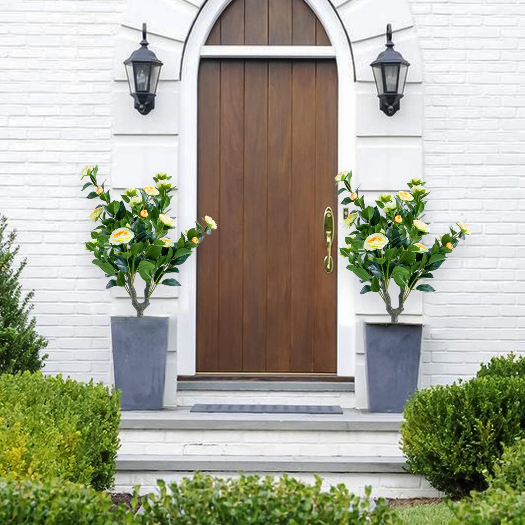 The Seasonal Aisle Faux Plant 4 yellow flowers 90*40cm