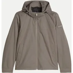 Jacke mit abnehmbarer Kapuze Braun M