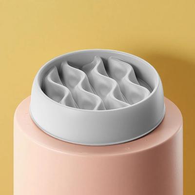 Uplift Treasures Dual Slow Feeder Cat Bowl Set gray
