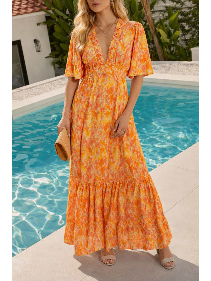 Milan Kiss Kleid in Orange - XL