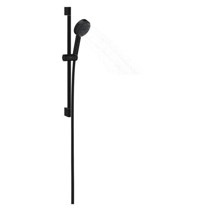 hansgrohe Pulsify Select S Brauseset 24161670 3jet, Relaxation, mit Brausestange 65cm, EcoSmart, mattschwarz