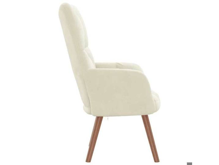 Fauteuil relax - CLOUD - contemporain - Blanc crème Velours S248
