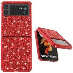 König Design Hülle Handy Schutz für Samsung Galaxy Z Flip3 5G Case Cover Tasche Etui Bumper (Samsung Galaxy Z Flip3 5G), Smartphone Hülle, Gold