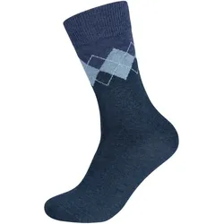 camano Cosy Argyle Wool Kaschmir Socken Herren 5577 - dark saphire 39-42