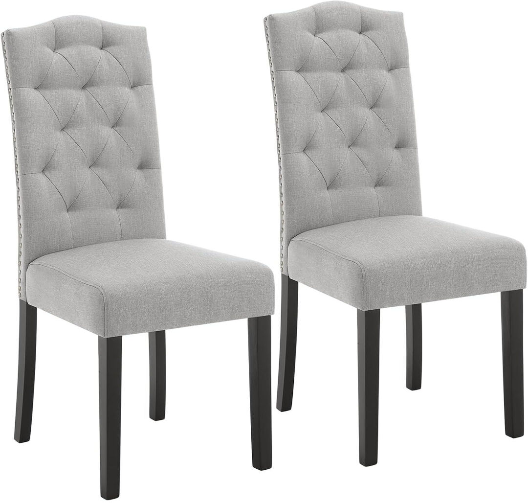 Marlow Home Co. Alera 49cm H Linen Upholstered Parsons Chair Light Grey Linen 102cm H X 45.5cm W X 48.5cm D