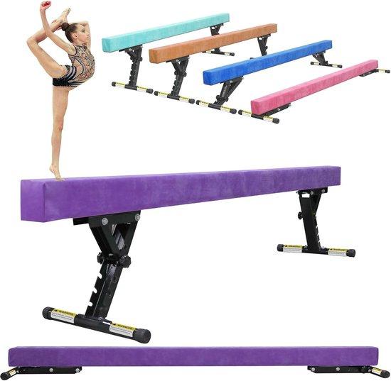 Famanu Gymnastikstange für Kinder 244 cm - 5 Höhen für Gleichgewichtstraining drinnen und draußen