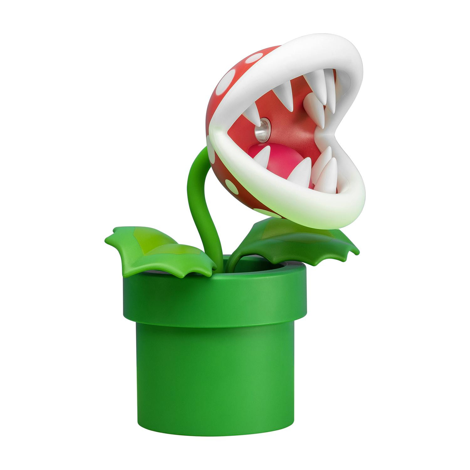 Paladone Piranha Plant Articulerende LED-tafellamp voor kinderkamer en thuiskantoor, Groen/Rood/Wit