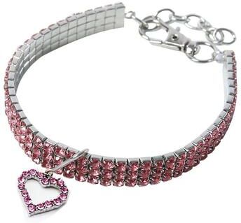 Uplift Treasures Adjustable Anti Strangling Pet Collar pink m 9.84 In