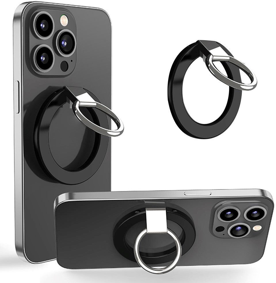 INCOVER Magnetic Finger Ring Stand/Mount - MagSafe Kompatibel - Sort
