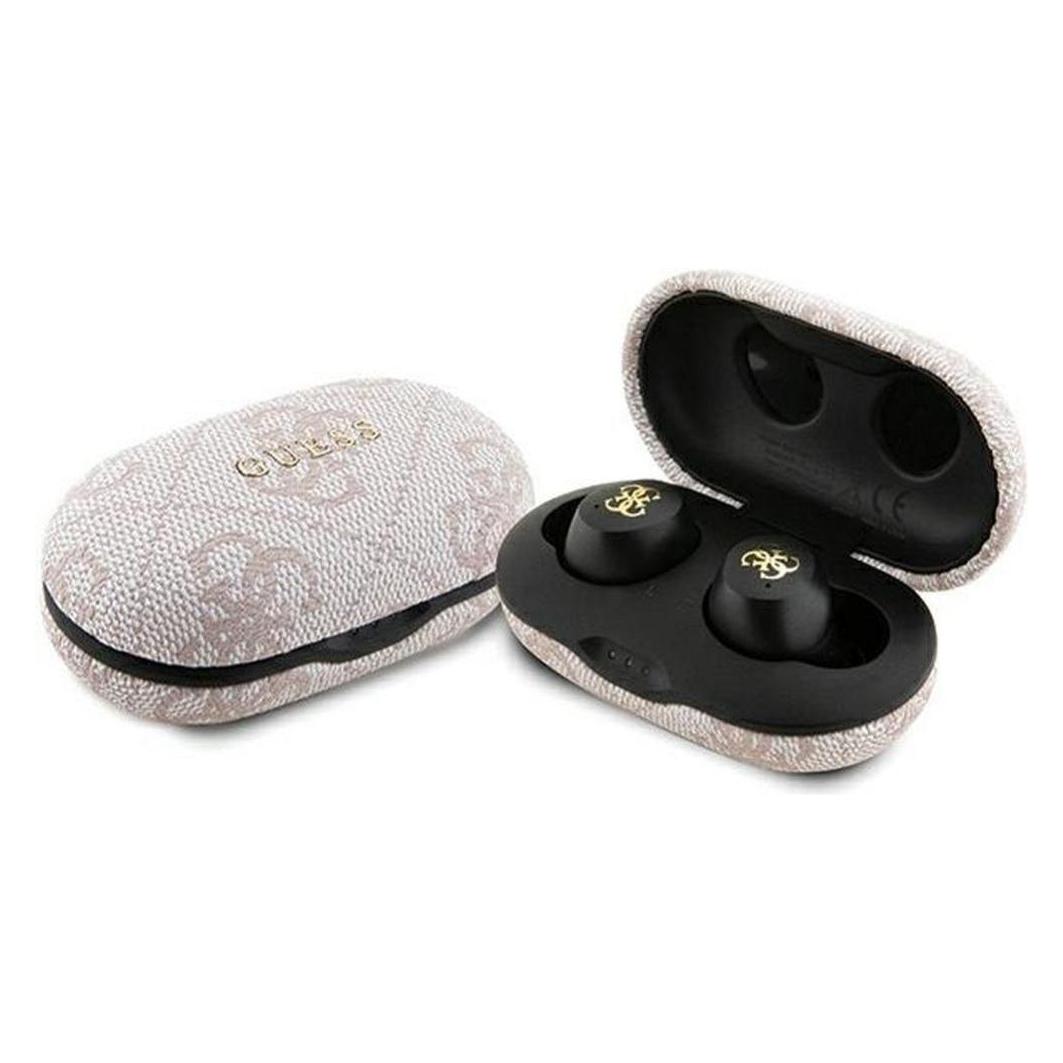 Guess True Wireless 4G PU Metal Logo Earphones - pink (ANC, 5 h, Kabellos) (GUTWSP4EGP)