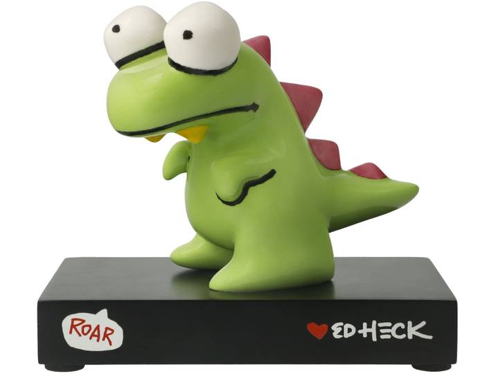 Sammelfigur GOEBEL Figur Ed Eck- Roar , grün (bunt), B:9,5cm H:14cm T:16cm, Porzellan, Dekofiguren, Sammelfigur