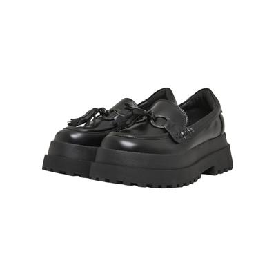 Loafer BUFFALO "Buffalo PLUTO LOAFER", Damen, Gr. 37, schwarz, Leder, unifarben, Schuhe Loafer