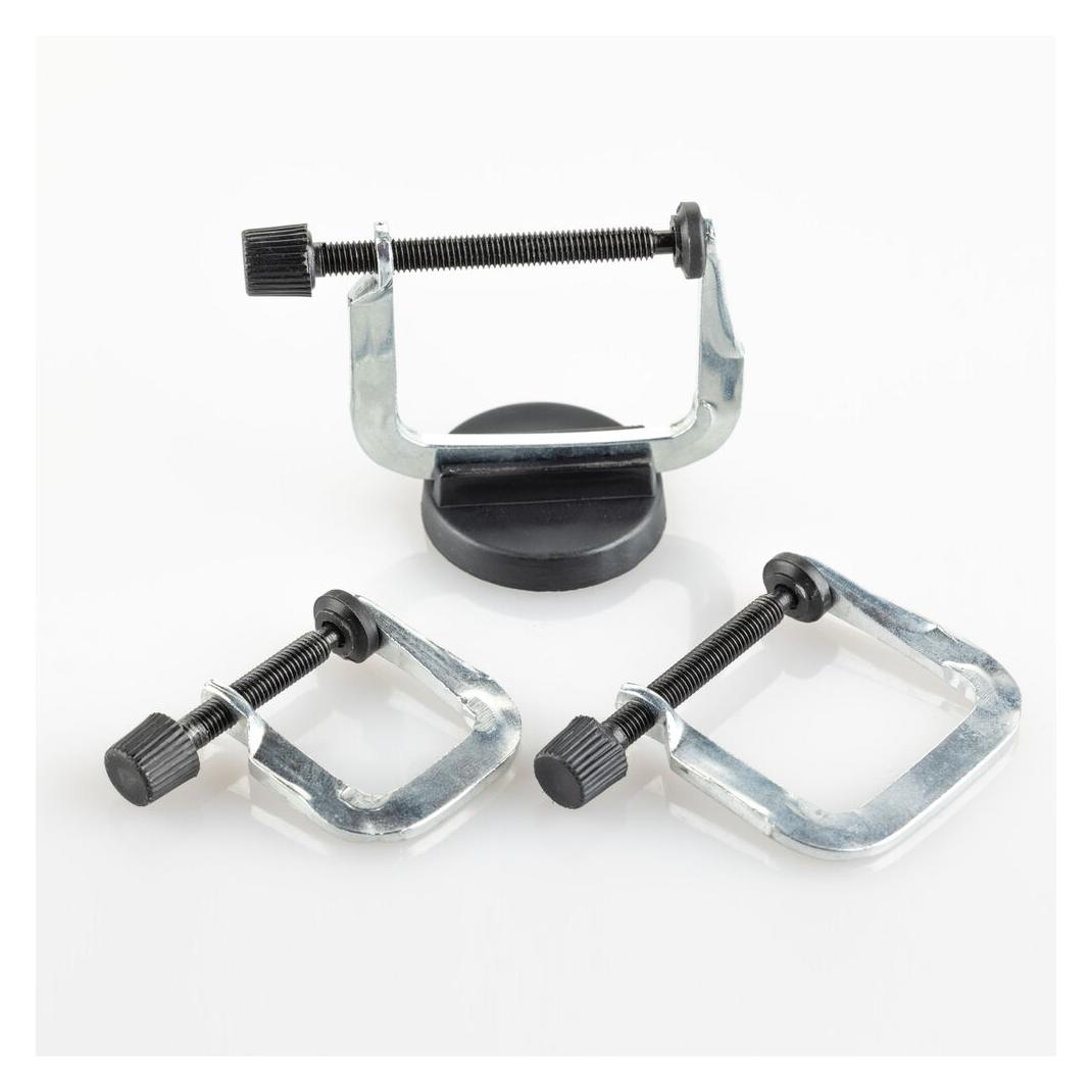Heller Schraubzwingen-Set (3-teilig) mit Magnetfuss (35 mm) (99003)