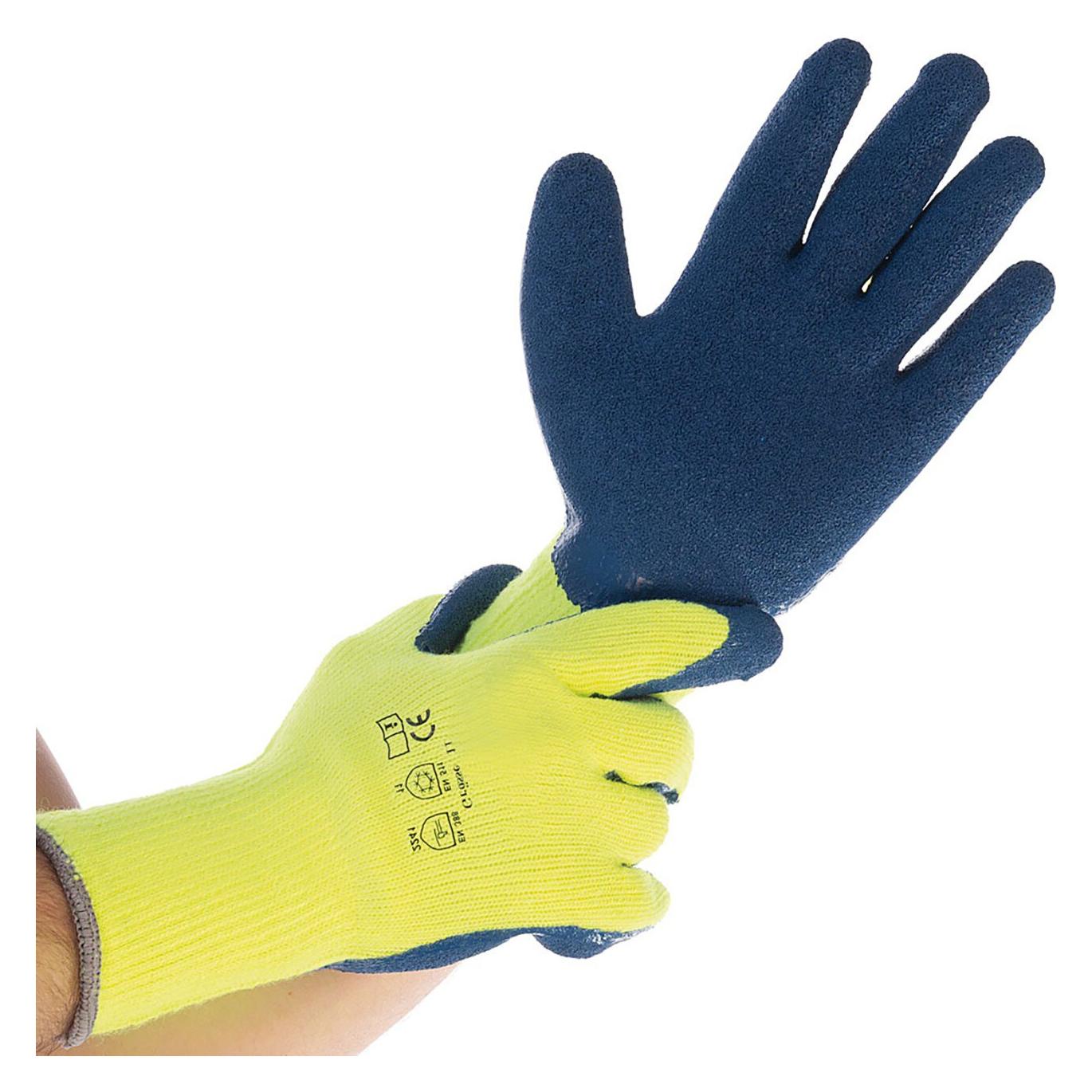 franz mensch Hygostar Kälteschutz-Handschuh WINTER STAR Latexbeschichtung, dunkelblau/schwarz, Grösse L (L) (33284)