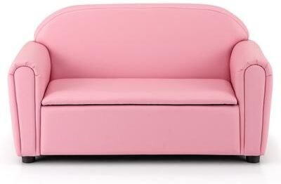 Costway Kids Sofa Armrest Chair with Storage Function-Pink