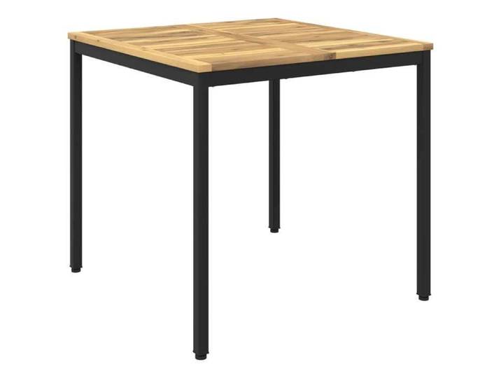 NOUVEAU Table terrasse - Table de dîner de jardin - blanc - et noir 80x80 5x75cm - Table d'extérieur 23531