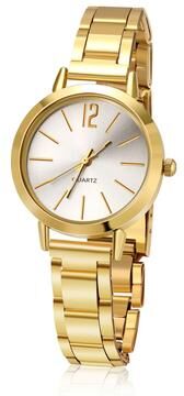 Uplift Essentials Luxury Hollow Strap Gold Bracelet Watch Lightweight Minimalist Quartz Wristwatch For Students & Ladies gold