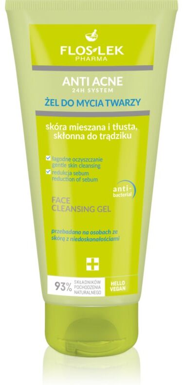 Floslek Pharma Anti Acne cleansing gel for oily acne-prone skin 200 ml