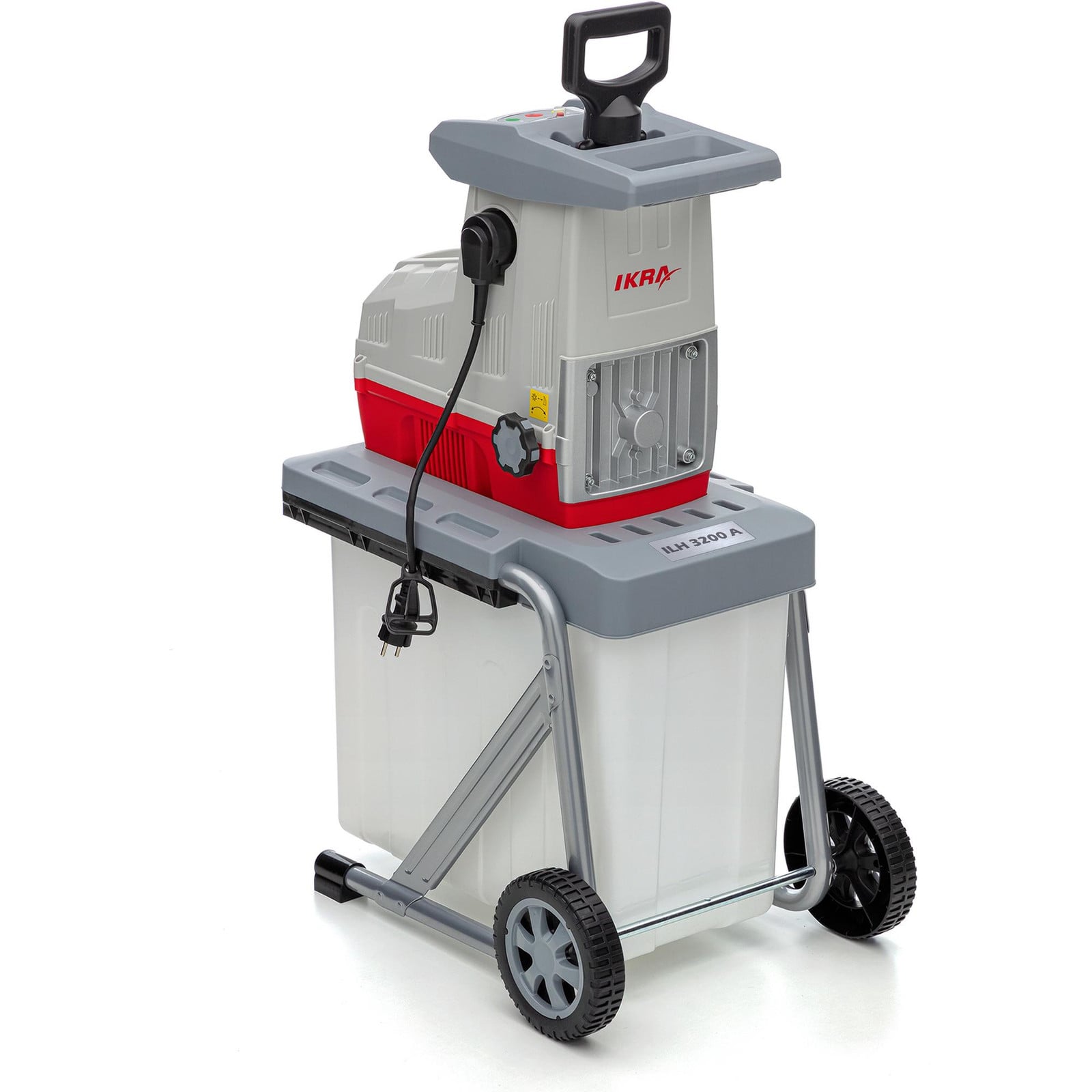 IKRA Elektro takkenhakselaar ILH 3200 A, 3200 W, geschikt voor takken tot 45 mm met automatische invoer, terugvoer en 60 liter opvangbak