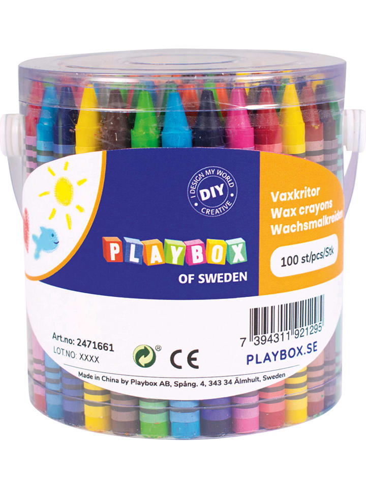 Playbox Wachsmalkreiden - 100 Stück - onesize