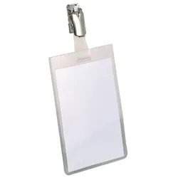 Durable Namensschild mit Clip 90x60mm transparent VE=6x25 Stück