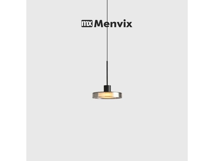 Menvix – petit lustre en verre au design nordique moderne, luminaire décoratif d'intérieur, idéal pour une chambre à coucher, un salon ou une salle à manger, lampe suspendue à LED