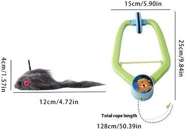 Uplift Picks Interactive Door Hanging Cat Toy With Swinging Feathers And Replaceable Prey Attachments 08