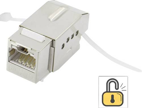 Renkforce RJ45-Einbaumodul mit Verriegelungsfunktion Keystone CAT 6a KSV10