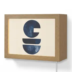 WANDLEUCHTE Formen - Blau - Abstrakt Wandlampe 20x15 cm Wandlampe