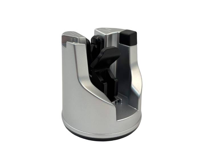 Messerschärfer mit PowerGrip-Saugnapf silber/schwarz