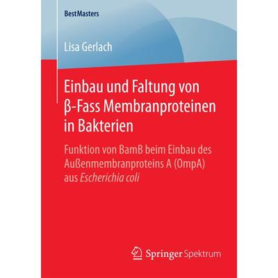 Einbau und Faltung von β-Fass Membranproteinen in Bakterien, Taschenbuch von Lisa Gerlach, Springer Fachmedien Wiesbaden GmbH, 978-3-658-12653-7