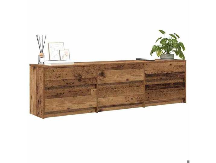 Cabinet TV 1 PC - SWEETY®Unites TV - Armoire télé élégant - 2 pcs Bois Ancien 180x34x50cm - bois d'ingénierie 6620917
