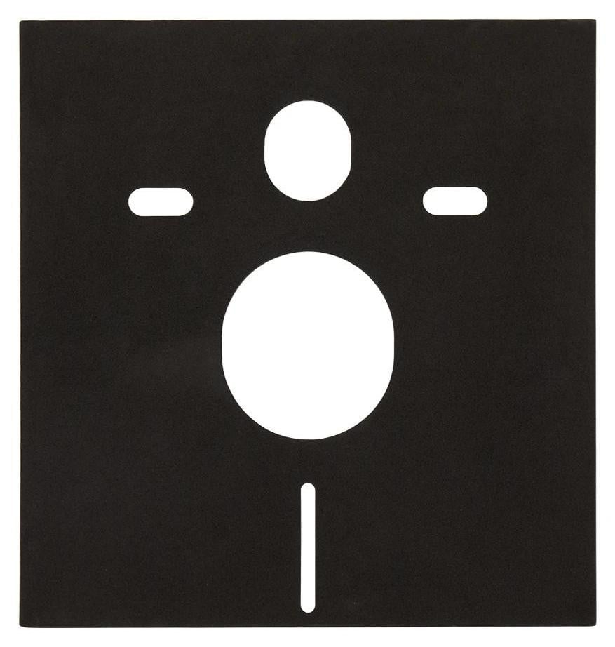 CERANO Geluidsisolerende plaat voor hangtoilet - zwart, mat - 42 x 39 cm