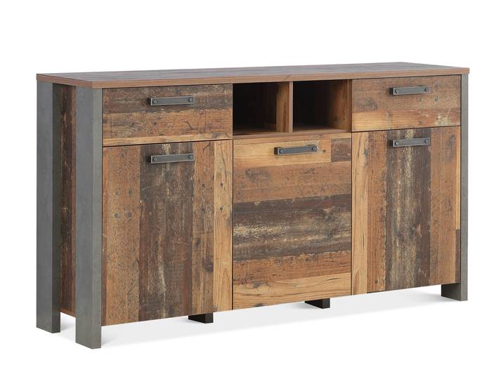 CASSIA Sideboard I, Material Dekorspanplatte, Old Wood Vintage