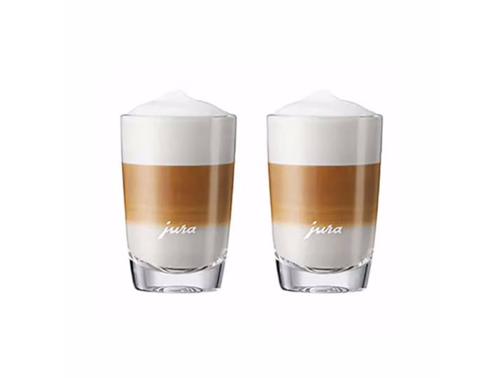 JURA Latte-Macchiato-Glas - 2er-Set Niedrig Latte Macchiato Gläser – JURA Zubehör Haushalt