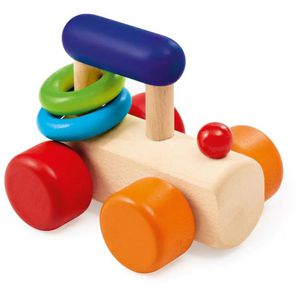 Selecta Motorikspielzeug Rolina Lok-Greifling, Greifling aus Holz, ab 6 Monate