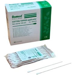 Romed Wattestäbchen, ein Kopf, unsteril, 150 mm 10 x 100 Stück