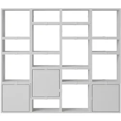 Muuto Stacked Storage Bookcase - Configuration 4, grau