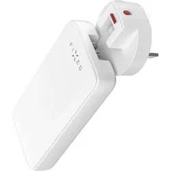 Fixed Schlanker Reisender 2xusb-C-Reiseberker Világadapter Gan 45W, weiss (45 W, 2 Ports), USB Ladegerät, Weiss