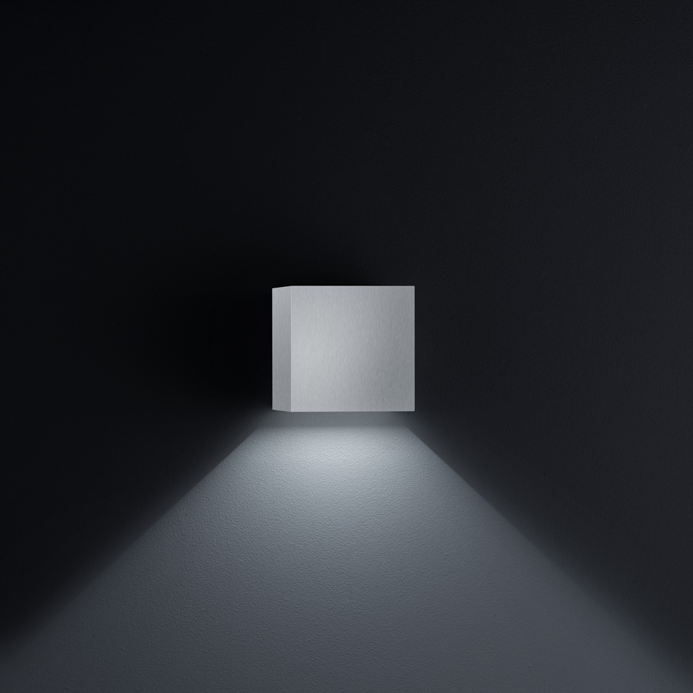 Helestra LED-Wandaußenleuchte SIRI 44 10x10cm Nickel matt A28242.18 4022671102698