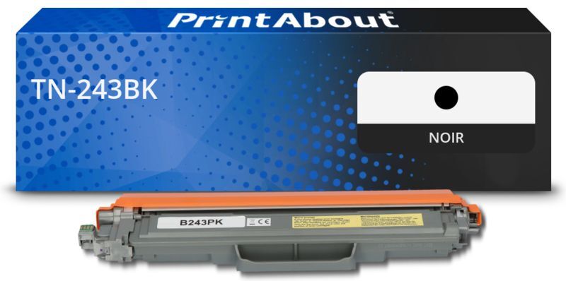 PrintAbout Toner compatible Brother TN-243BK - Noir Noir